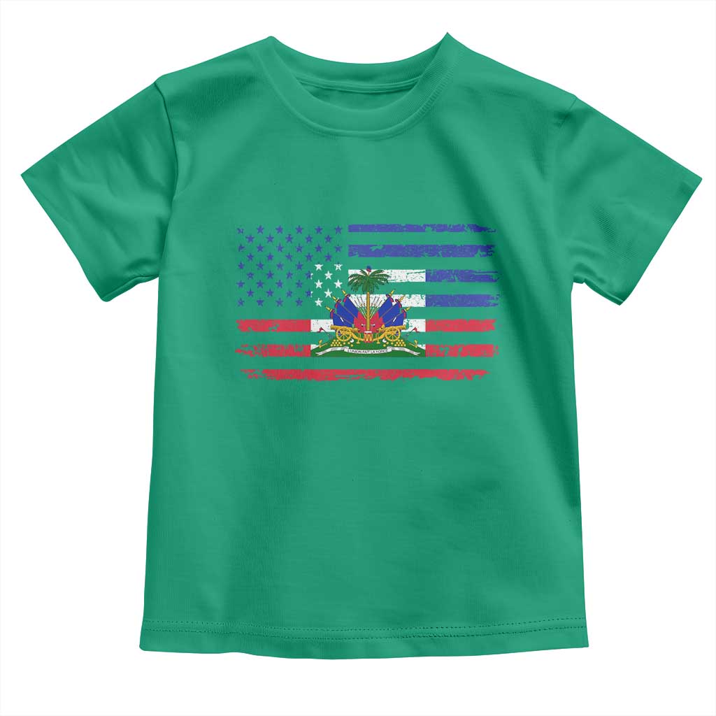American Haitian Haiti USA Flag Toddler T Shirt TS11 Irish Green Print Your Wear