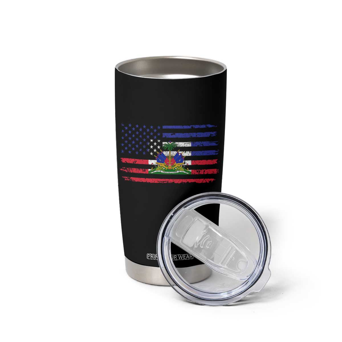 American Haitian Haiti USA Flag Tumbler Cup TS11 Print Your Wear