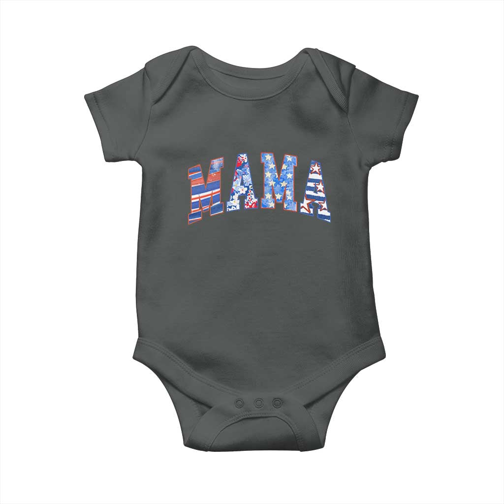 American Mama Baby Onesie 4th of July TS10 Dark Heather Print Your Wear