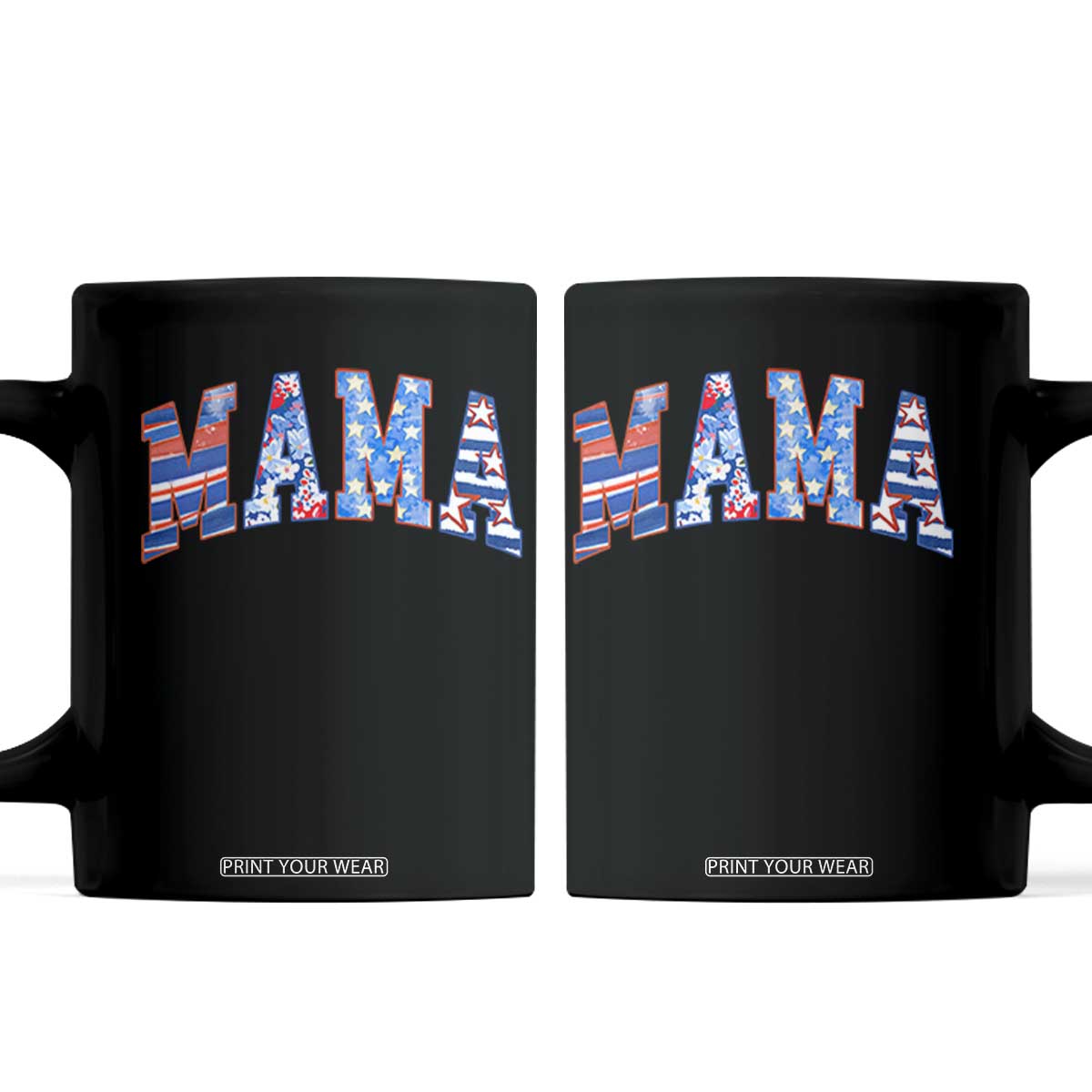 American Mama Coffee Mug 4th of July TS10 Black Print Your Wear