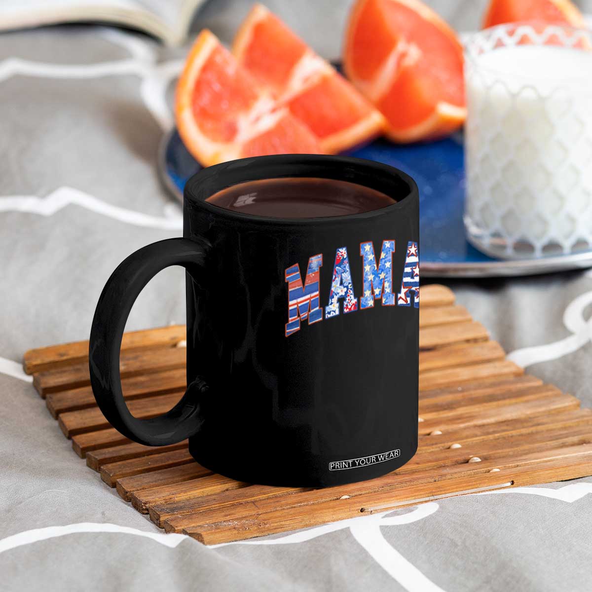 American Mama Coffee Mug 4th of July TS10 Print Your Wear