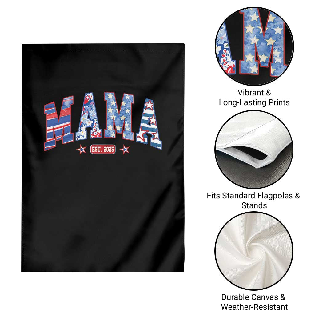American Mama Est 2025 Garden Flag 4th of July Pregnancy Reveal TS10 Print Your Wear