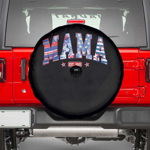 American Mama Est 2025 Spare Tire Cover 4th of July Pregnancy Reveal TS10 Black Print Your Wear