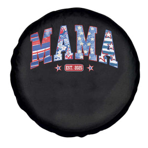 American Mama Est 2025 Spare Tire Cover 4th of July Pregnancy Reveal TS10 Print Your Wear