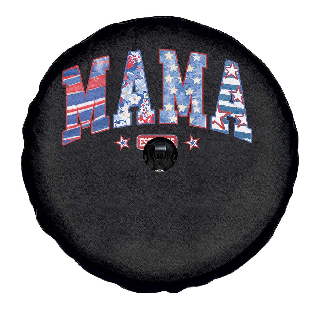 American Mama Est 2025 Spare Tire Cover 4th of July Pregnancy Reveal TS10 Print Your Wear