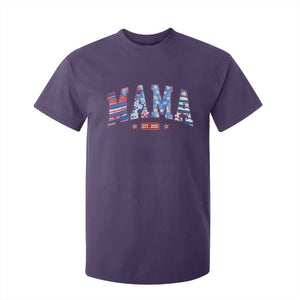 American Mama Est 2025 T Shirt For Kid 4th of July Pregnancy Reveal TS10 Purple Print Your Wear
