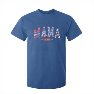 American Mama Est 2025 T Shirt For Kid 4th of July Pregnancy Reveal TS10 Royal Blue Print Your Wear