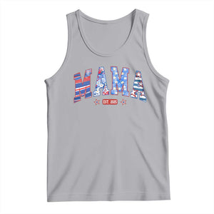 American Mama Est 2025 Tank Top 4th of July Pregnancy Reveal TS10 Athletic Heather Print Your Wear