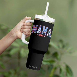 American Mama Est 2025 Tumbler With Handle 4th of July Pregnancy Reveal TS10 Print Your Wear