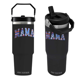 American Mama Flip Straw Tumbler 4th of July TS10 One Size: 30 oz Black Print Your Wear