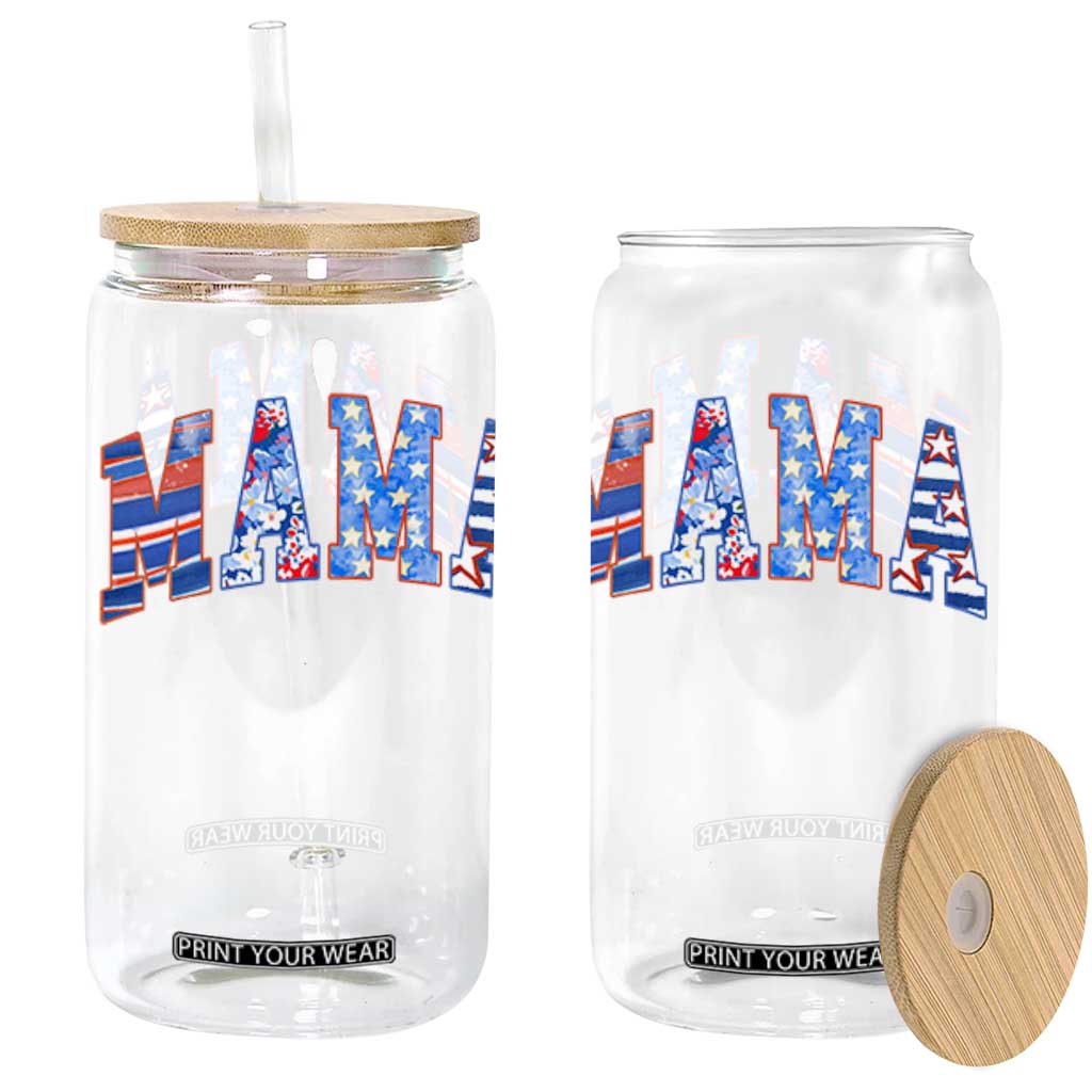 American Mama Glass Can 4th of July TS10 Black Print Your Wear