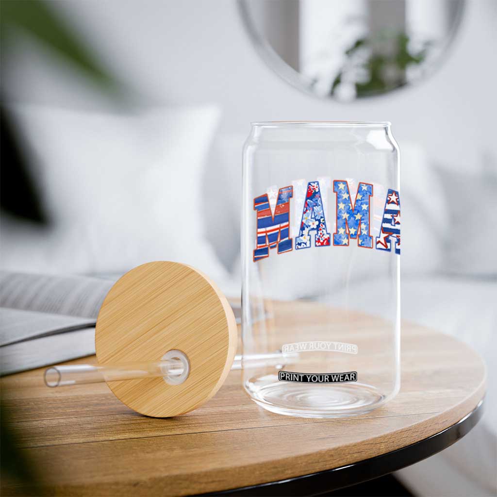 American Mama Glass Can 4th of July TS10 Print Your Wear