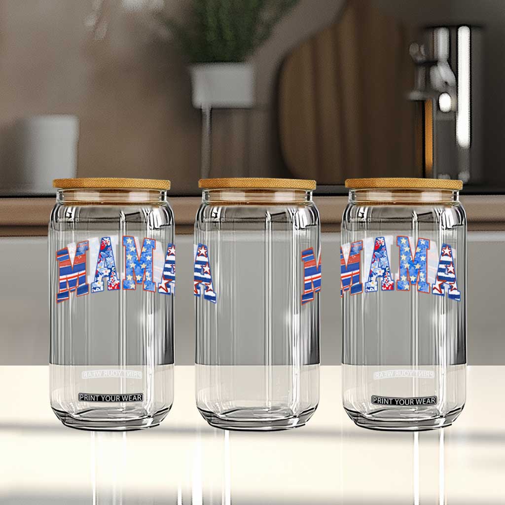 American Mama Glass Can 4th of July TS10 Print Your Wear
