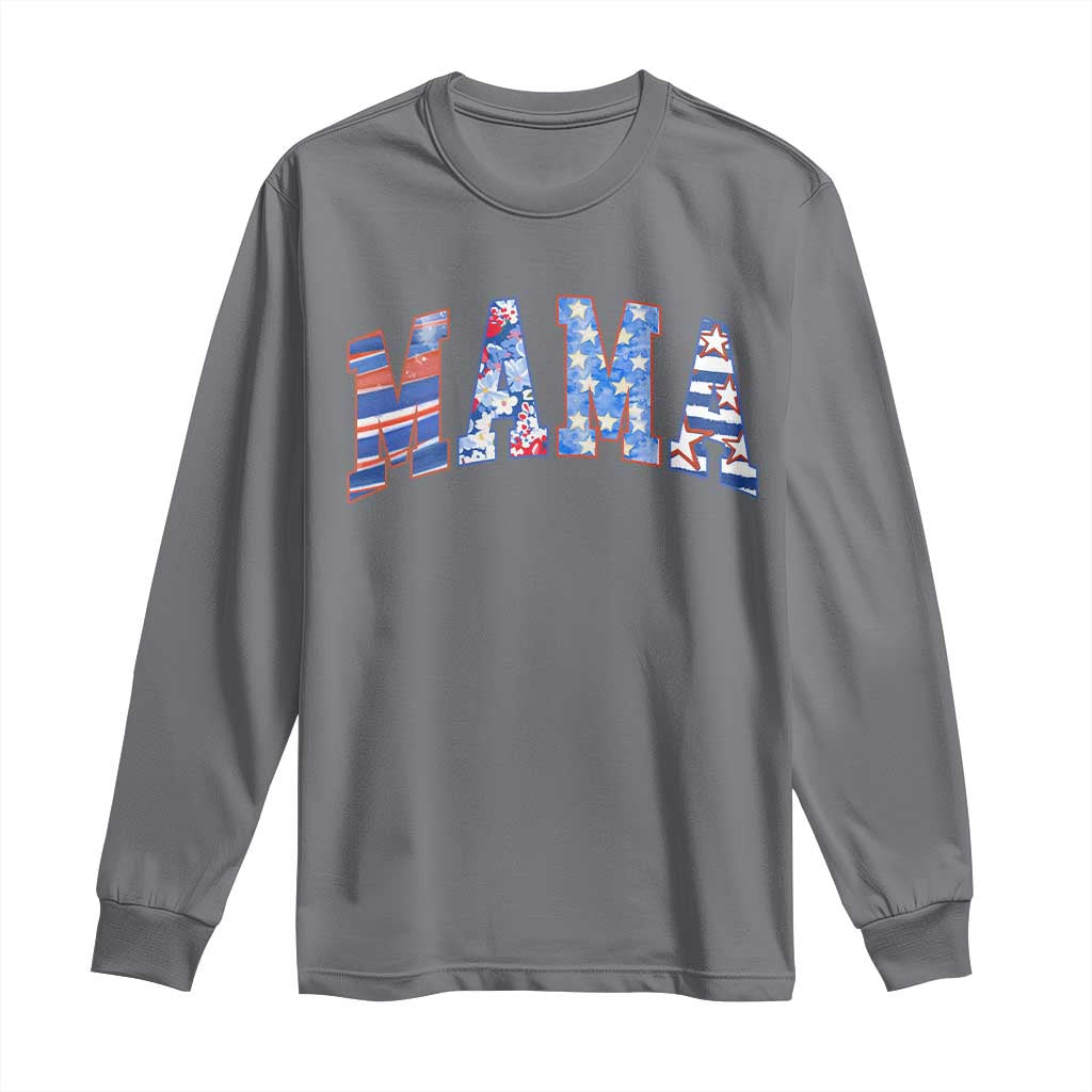 American Mama Long Sleeve Shirt 4th of July TS10 Charcoal Print Your Wear