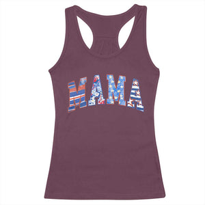 American Mama Racerback Tank Top 4th of July TS10 Maroon Print Your Wear