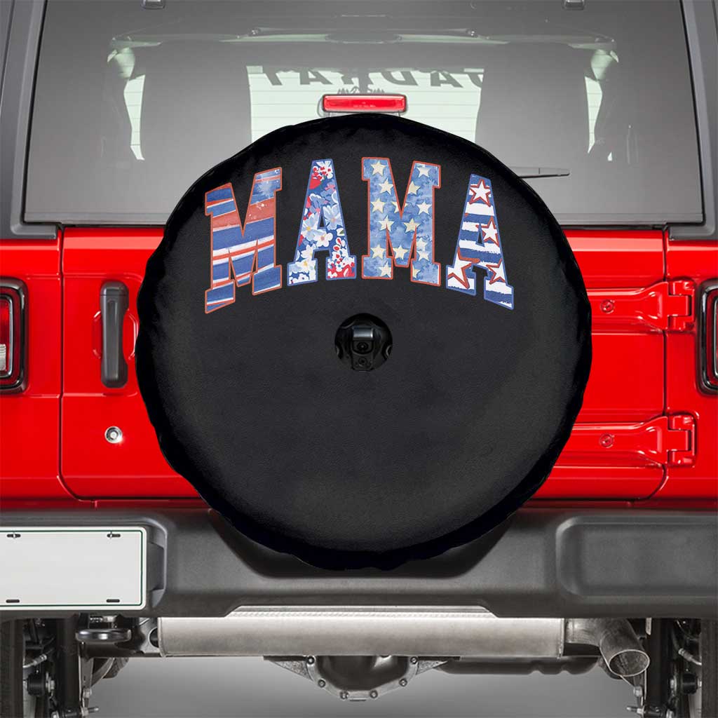 American Mama Spare Tire Cover 4th of July TS10 Black Print Your Wear