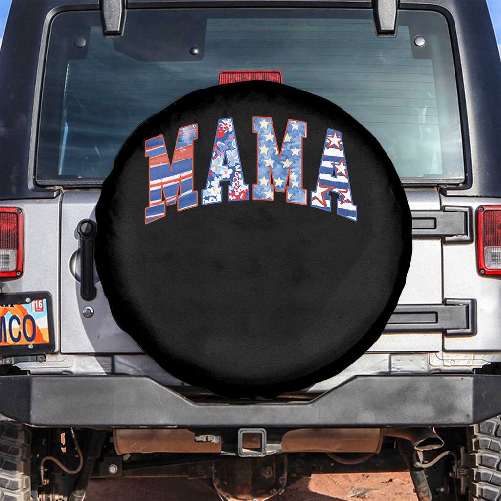 American Mama Spare Tire Cover 4th of July TS10 No hole Black Print Your Wear