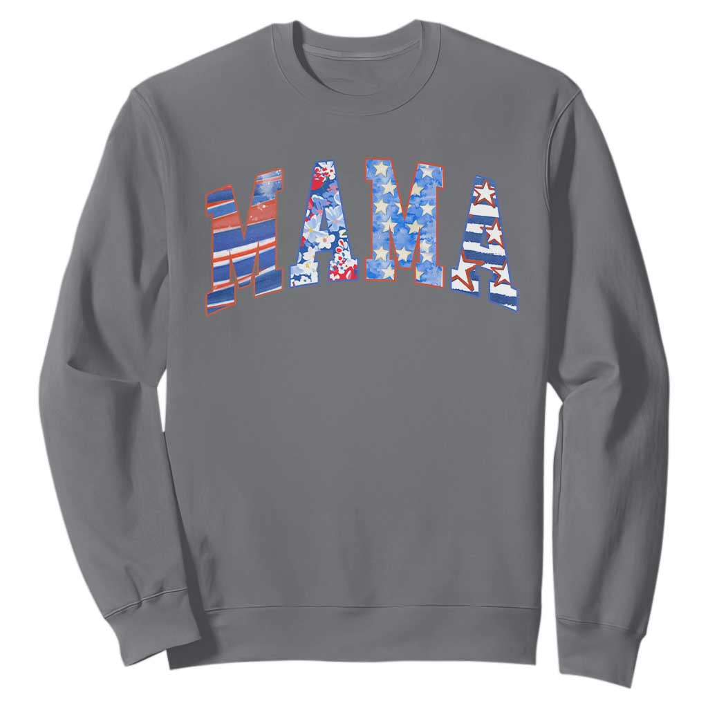 American Mama Sweatshirt 4th of July TS10 Charcoal Print Your Wear