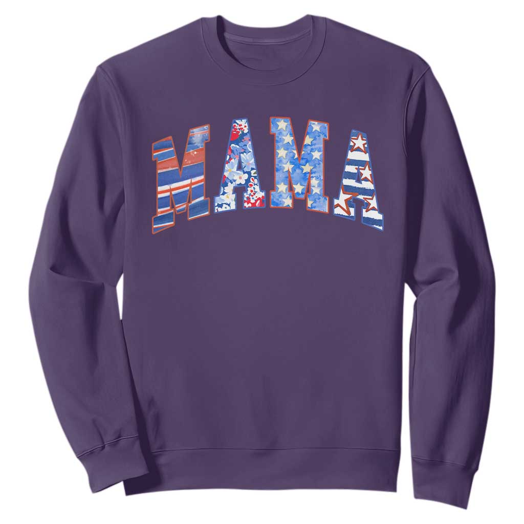 American Mama Sweatshirt 4th of July TS10 Purple Print Your Wear