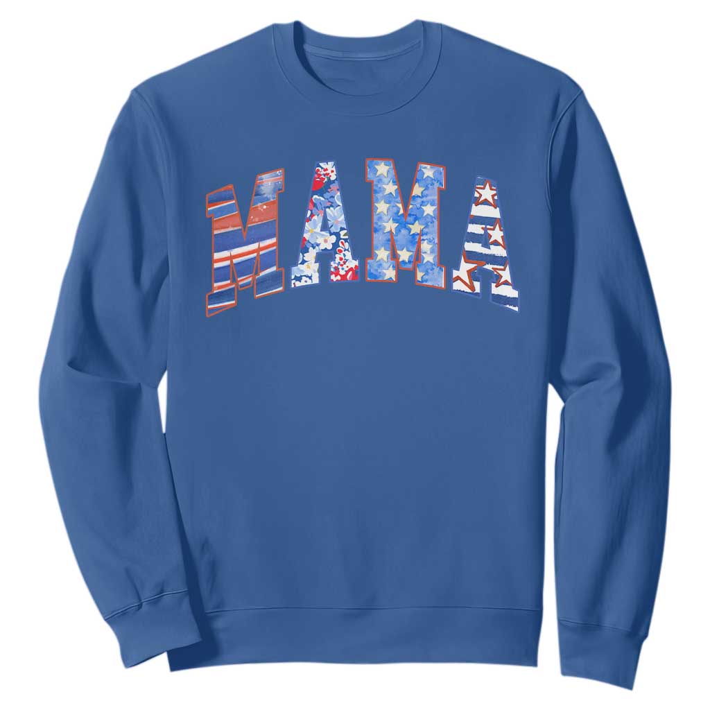 American Mama Sweatshirt 4th of July TS10 Royal Blue Print Your Wear