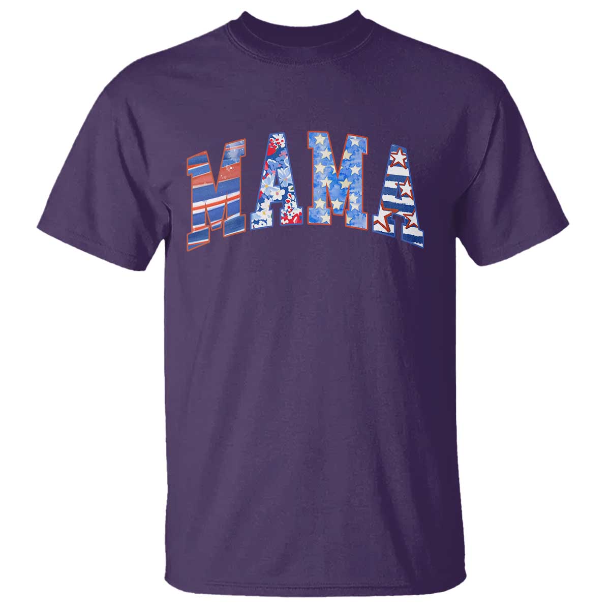 American Mama T Shirt 4th of July TS10 Purple Print Your Wear