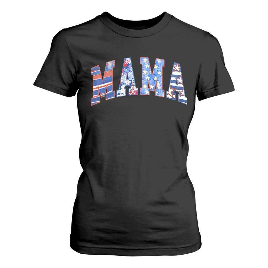 American Mama T Shirt For Women 4th of July TS10 Black Print Your Wear