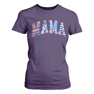 American Mama T Shirt For Women 4th of July TS10 Purple Print Your Wear