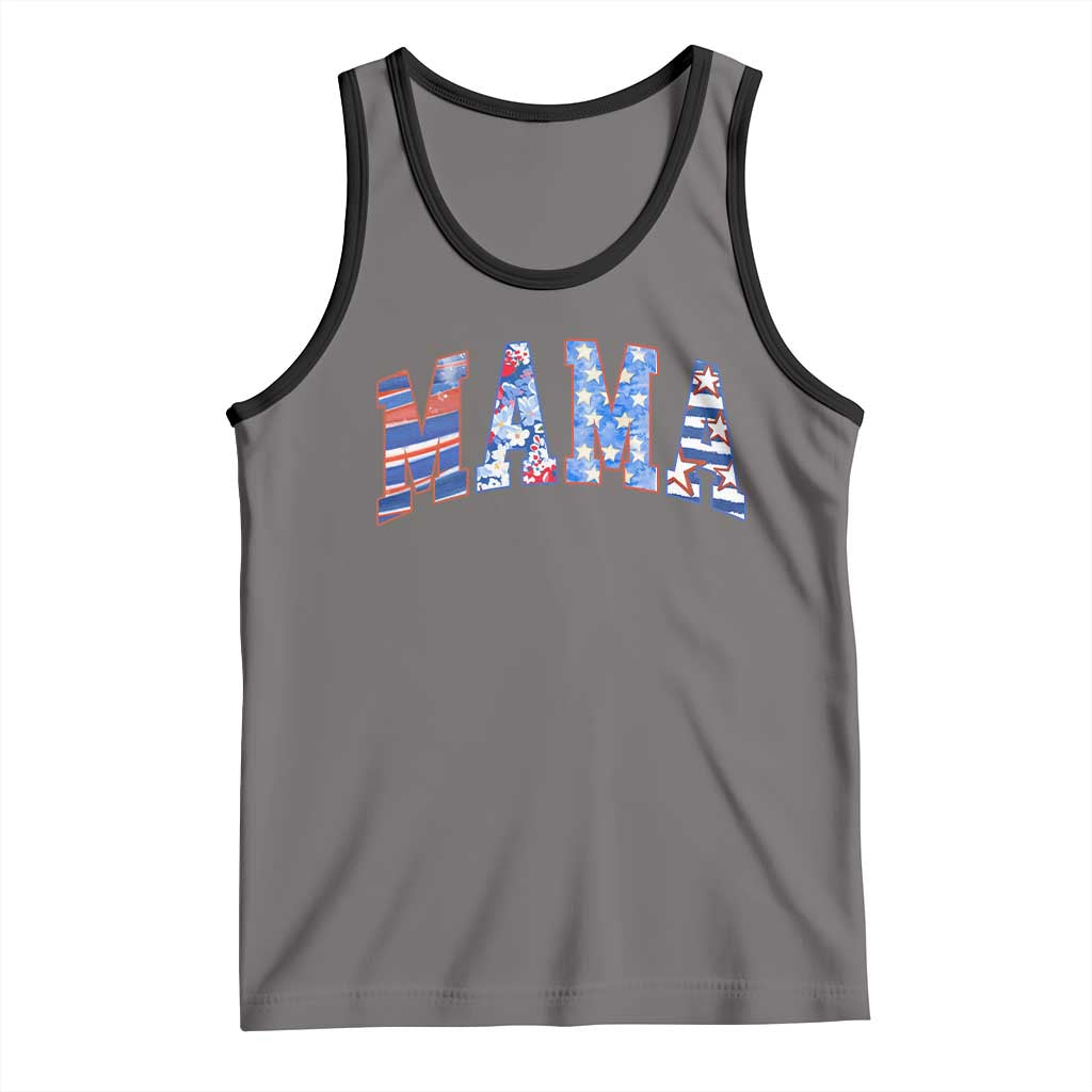 American Mama Tank Top 4th of July TS10 Deep Heather Black Print Your Wear