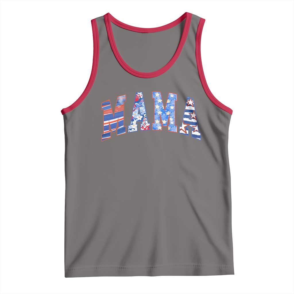 American Mama Tank Top 4th of July TS10 Deep Heather Red Print Your Wear