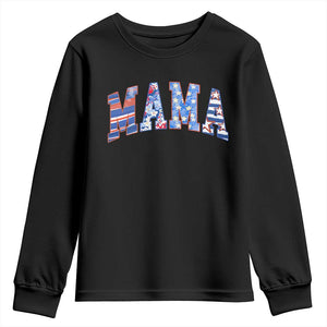 American Mama Youth Sweatshirt 4th of July TS10 Black Print Your Wear