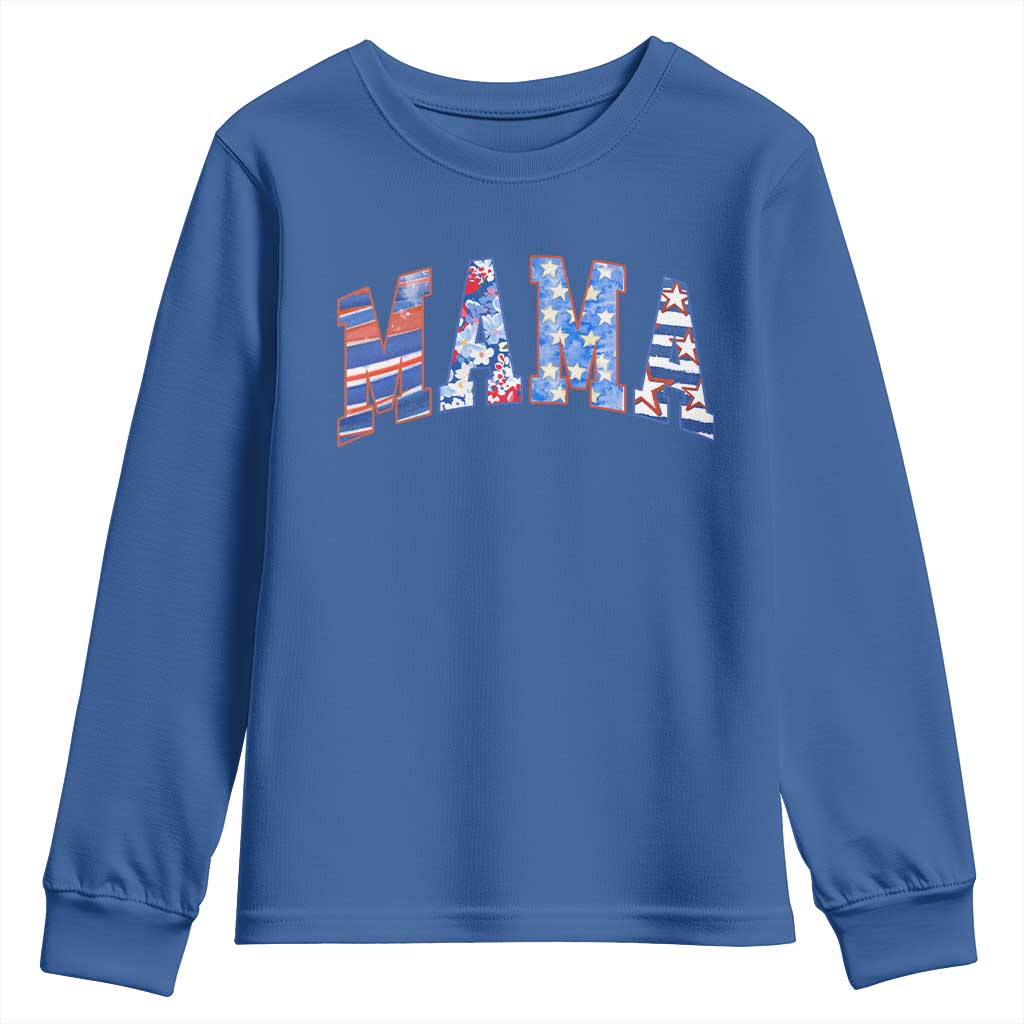 American Mama Youth Sweatshirt 4th of July TS10 Royal Blue Print Your Wear