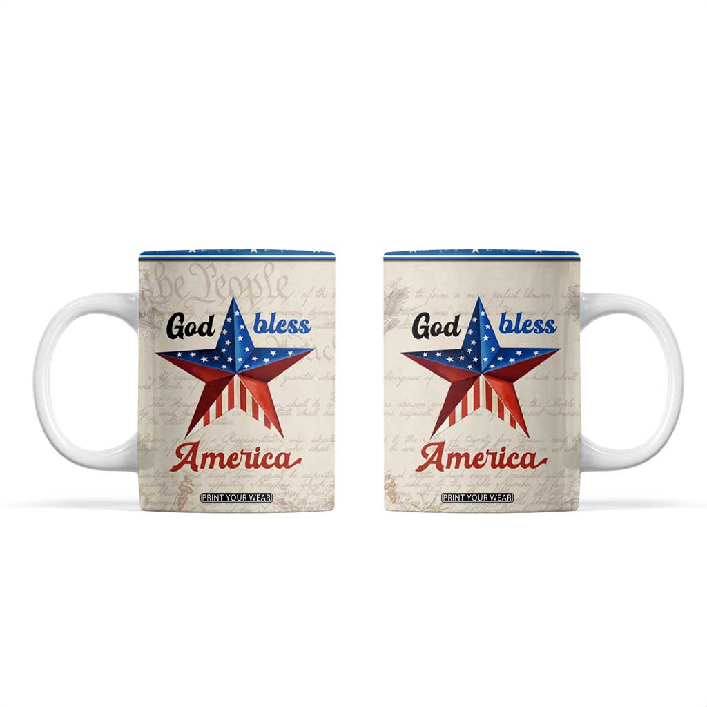 American Patriot Christian Coffee Mug God Bless America TB09 Patriotic Print Your Wear