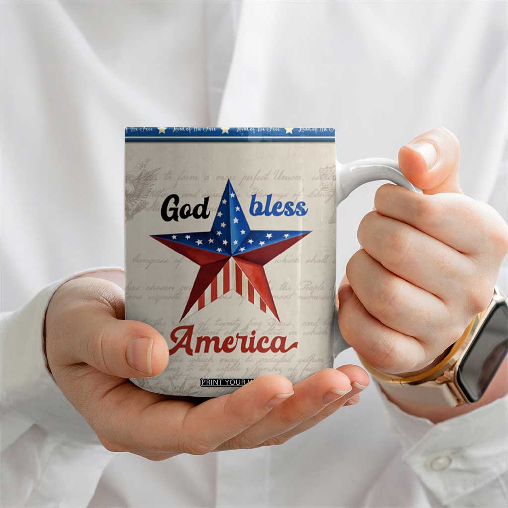 American Patriot Christian Coffee Mug God Bless America TB09 Print Your Wear