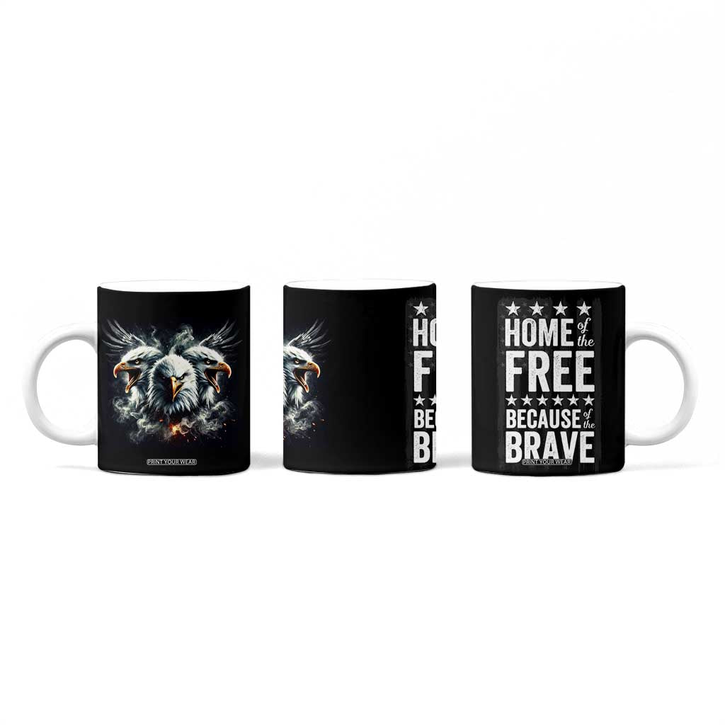 American Patriot Coffee Mug Home Of The Free Because Of The Brave TB09 Print Your Wear