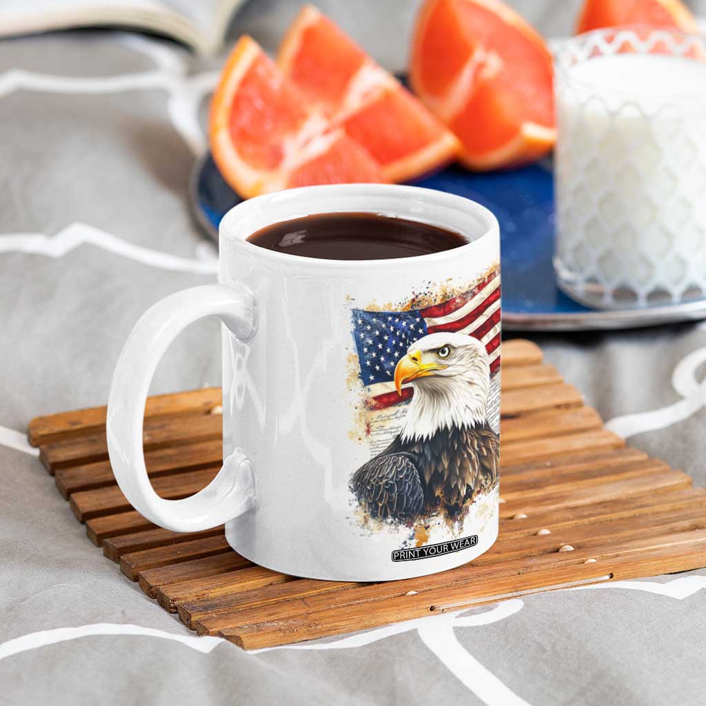American Patriot Coffee Mug Land Of The Free Because Of The Brave TB09 Print Your Wear