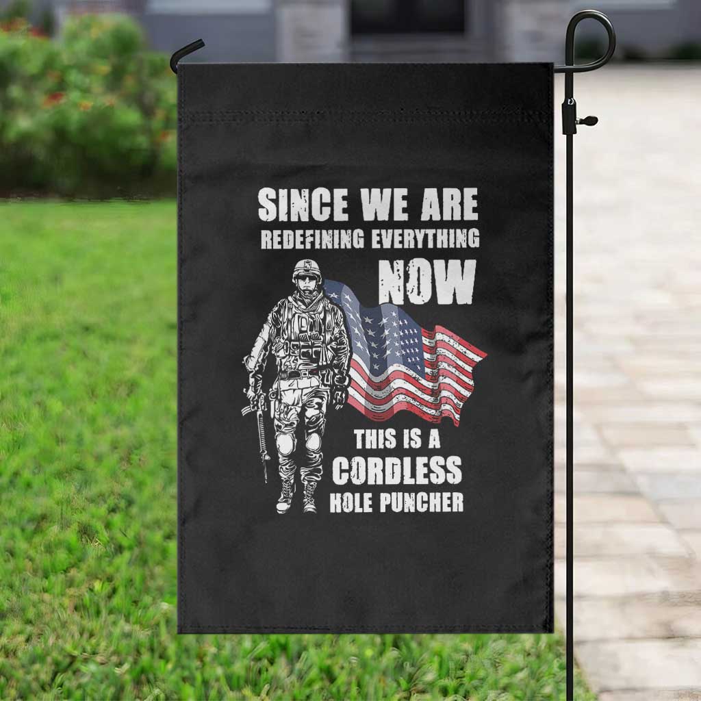 American Patriot Garden Flag This Is A Cordless Hole Puncher US Flag Rifle TS02 Print Your Wear
