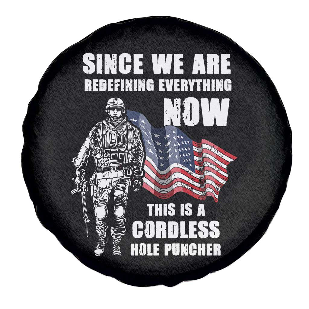 American Patriot Spare Tire Cover This Is A Cordless Hole Puncher US Flag Rifle TS02 Print Your Wear