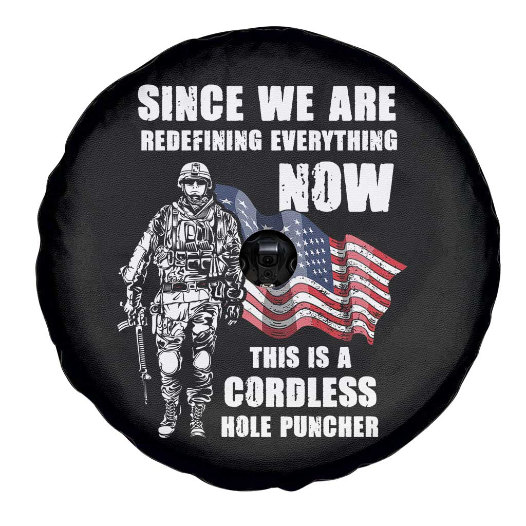 American Patriot Spare Tire Cover This Is A Cordless Hole Puncher US Flag Rifle TS02 Print Your Wear