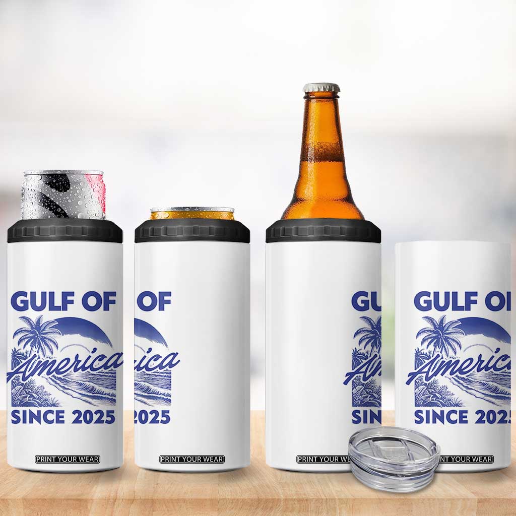 America's Gulf 4 in 1 Can Cooler Tumbler Since 2025 Trump Mexico Vintage Summer Beach Vibes TS10 Print Your Wear