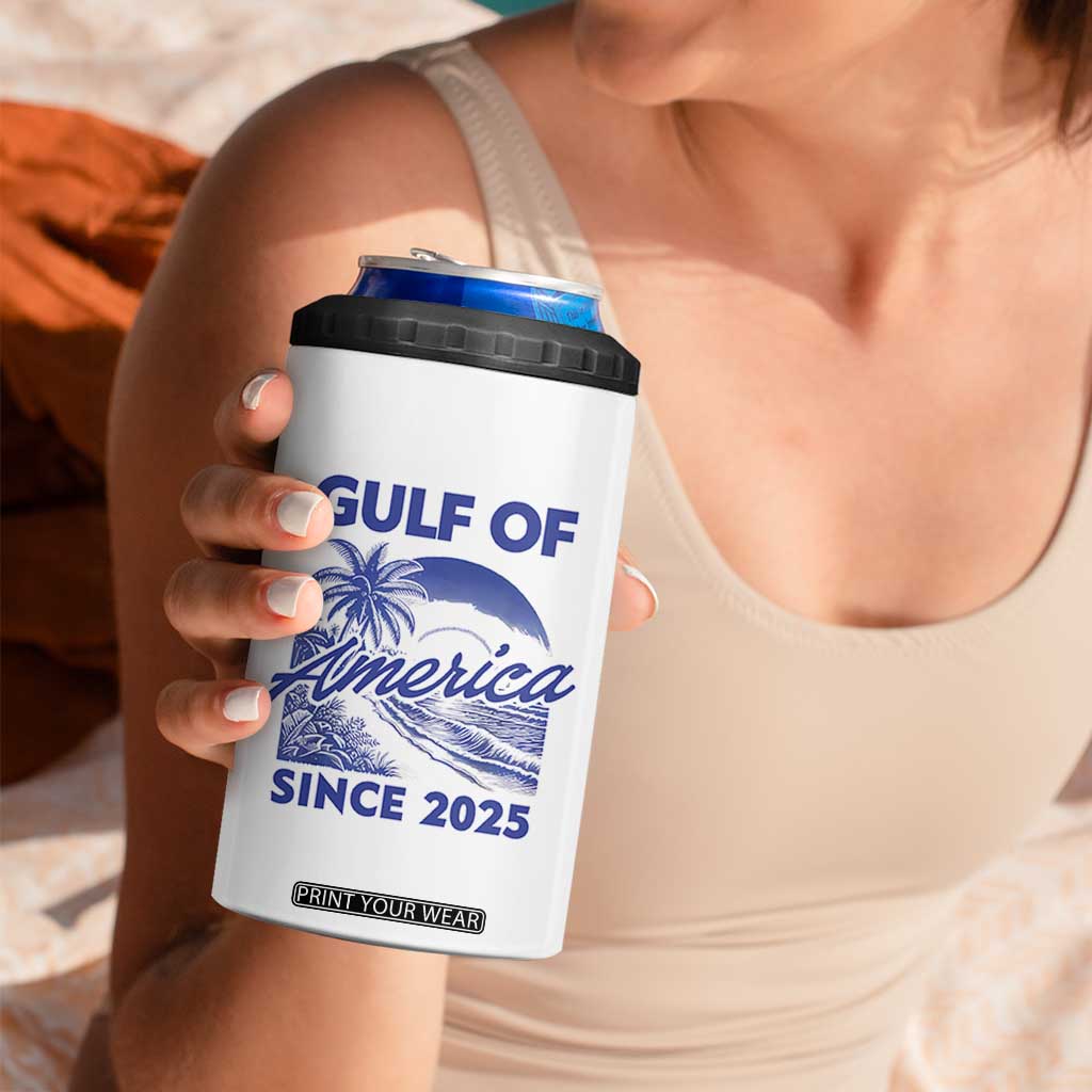 America's Gulf 4 in 1 Can Cooler Tumbler Since 2025 Trump Mexico Vintage Summer Beach Vibes TS10 Print Your Wear