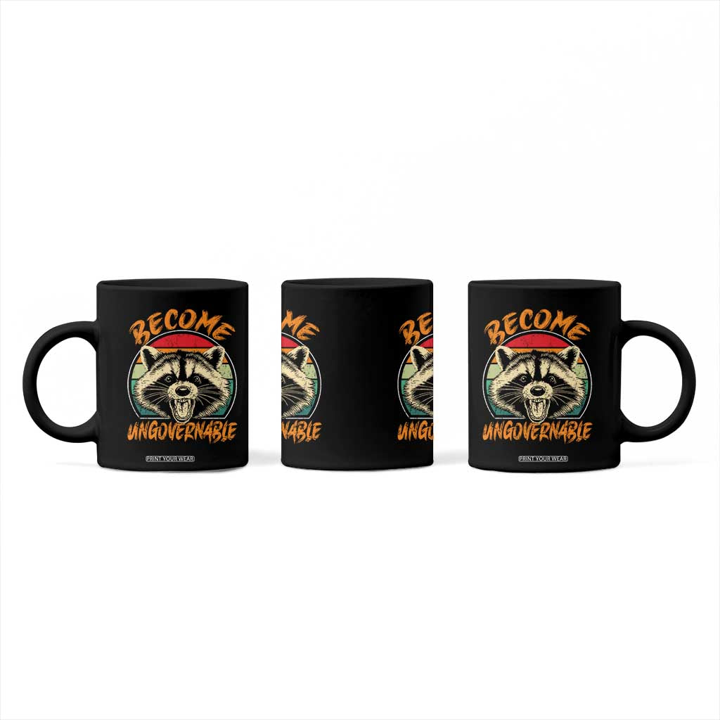 Anarchism Coffee Mug Become Ungovernable Angry Raccoon TS09 Print Your Wear