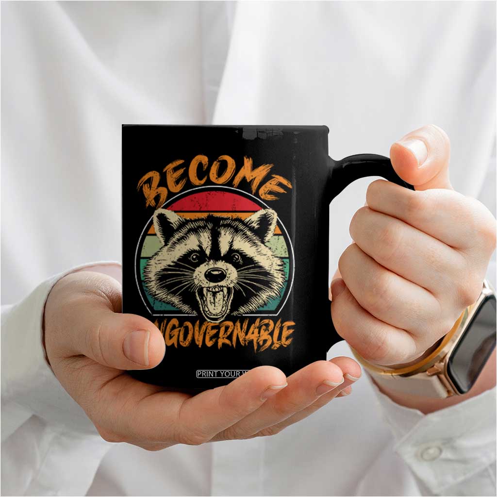 Anarchism Coffee Mug Become Ungovernable Angry Raccoon TS09 Print Your Wear