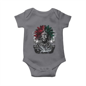 Ancient Aztec King Baby Onesie Calabera Azteca Mexican Skull Skeleton TS10 Charcoal Print Your Wear