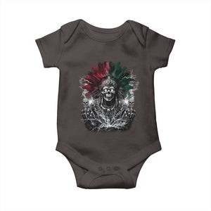 Ancient Aztec King Baby Onesie Calabera Azteca Mexican Skull Skeleton TS10 Dark Chocolate Print Your Wear