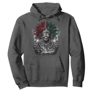 Ancient Aztec King Hoodie Calabera Azteca Mexican Skull Skeleton TS10 Dark Heather Print Your Wear
