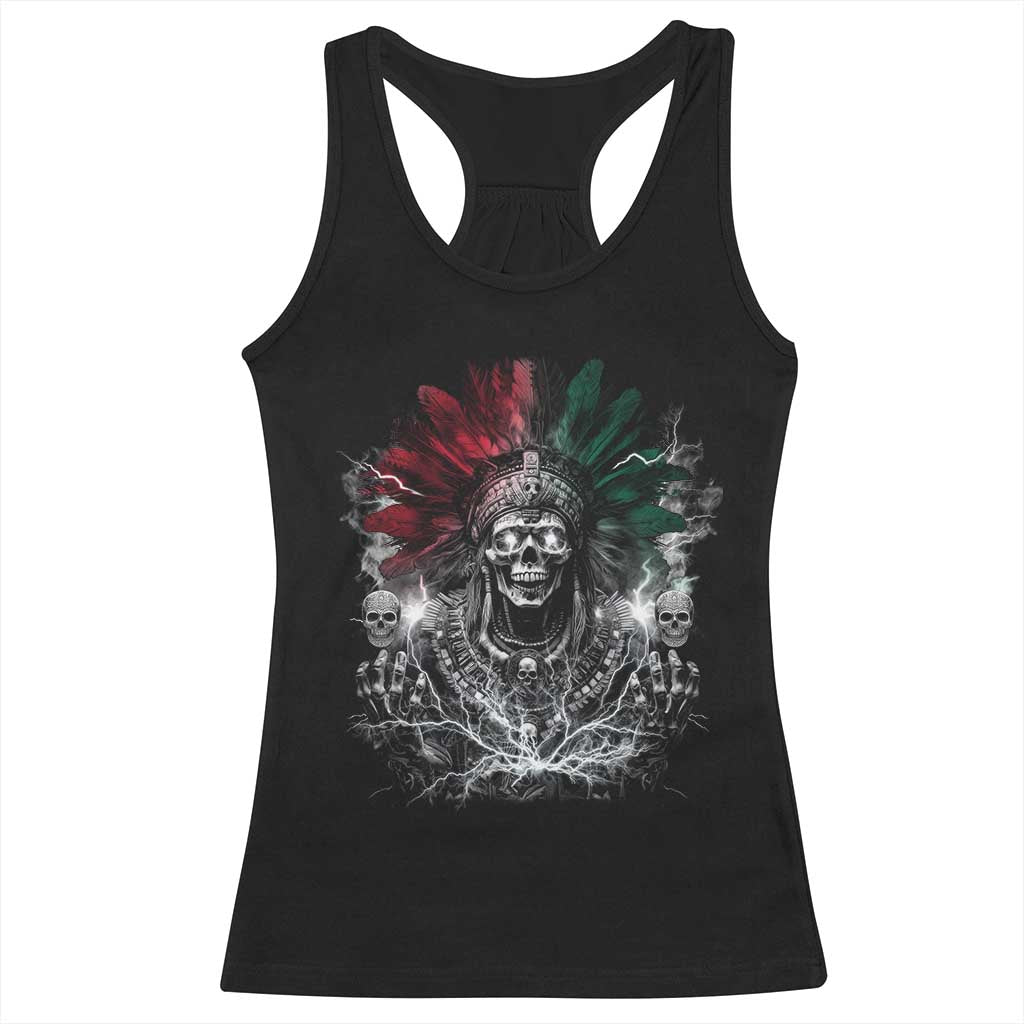 Ancient Aztec King Racerback Tank Top Calabera Azteca Mexican Skull Skeleton TS10 Black Print Your Wear