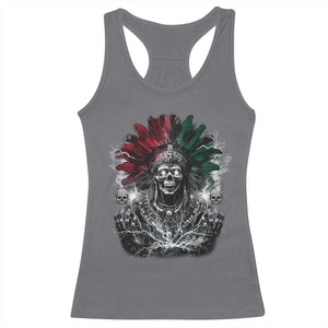 Ancient Aztec King Racerback Tank Top Calabera Azteca Mexican Skull Skeleton TS10 Charcoal Print Your Wear