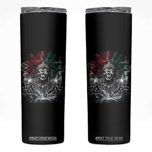 Ancient Aztec King Skinny Tumbler Calabera Azteca Mexican Skull Skeleton TS10 Black Print Your Wear