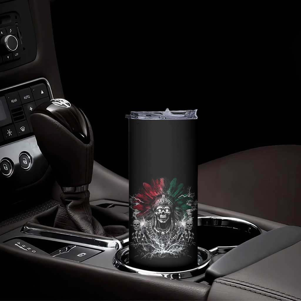 Ancient Aztec King Skinny Tumbler Calabera Azteca Mexican Skull Skeleton TS10 Print Your Wear