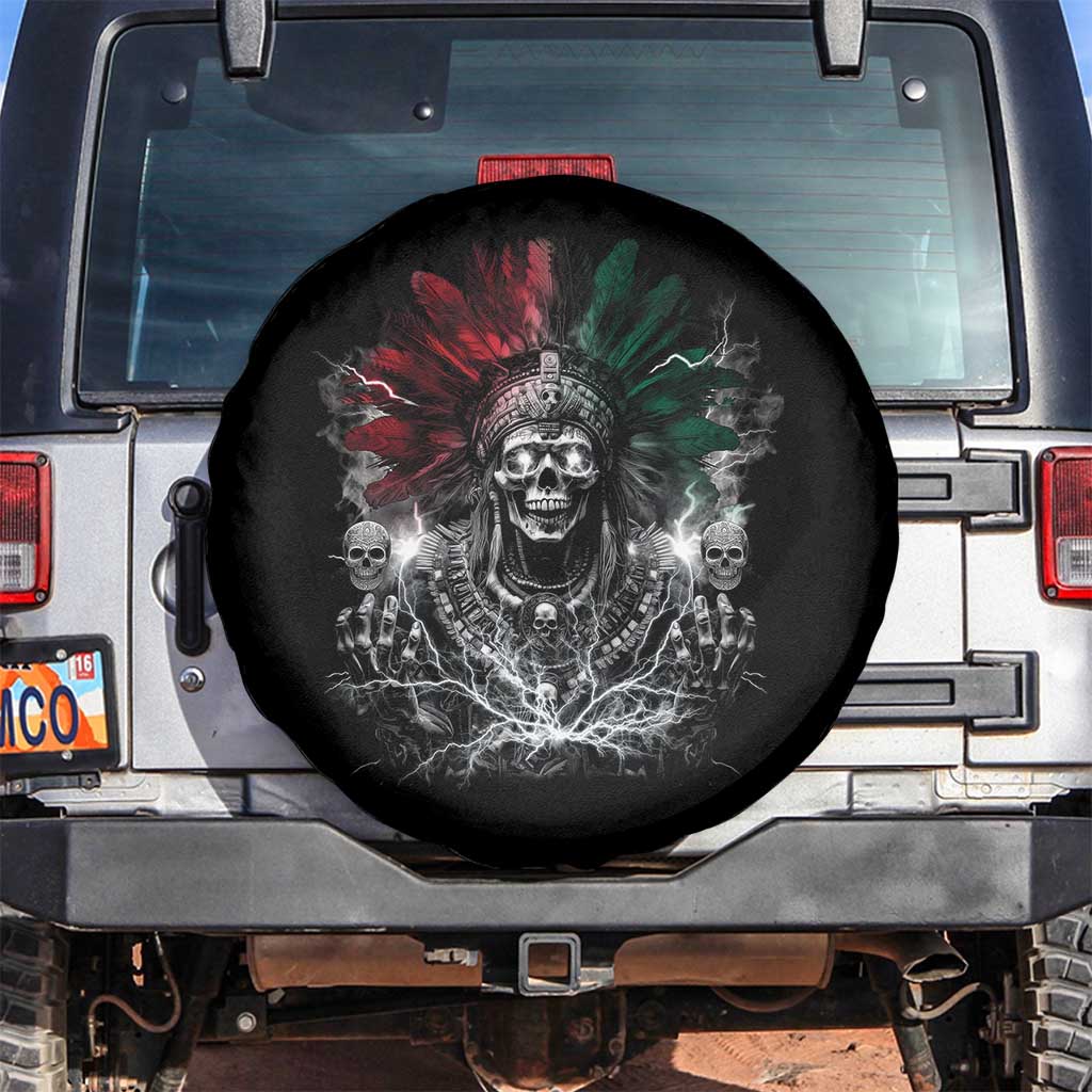 Ancient Aztec King Spare Tire Cover Calabera Azteca Mexican Skull Skeleton TS10 No hole Black Print Your Wear